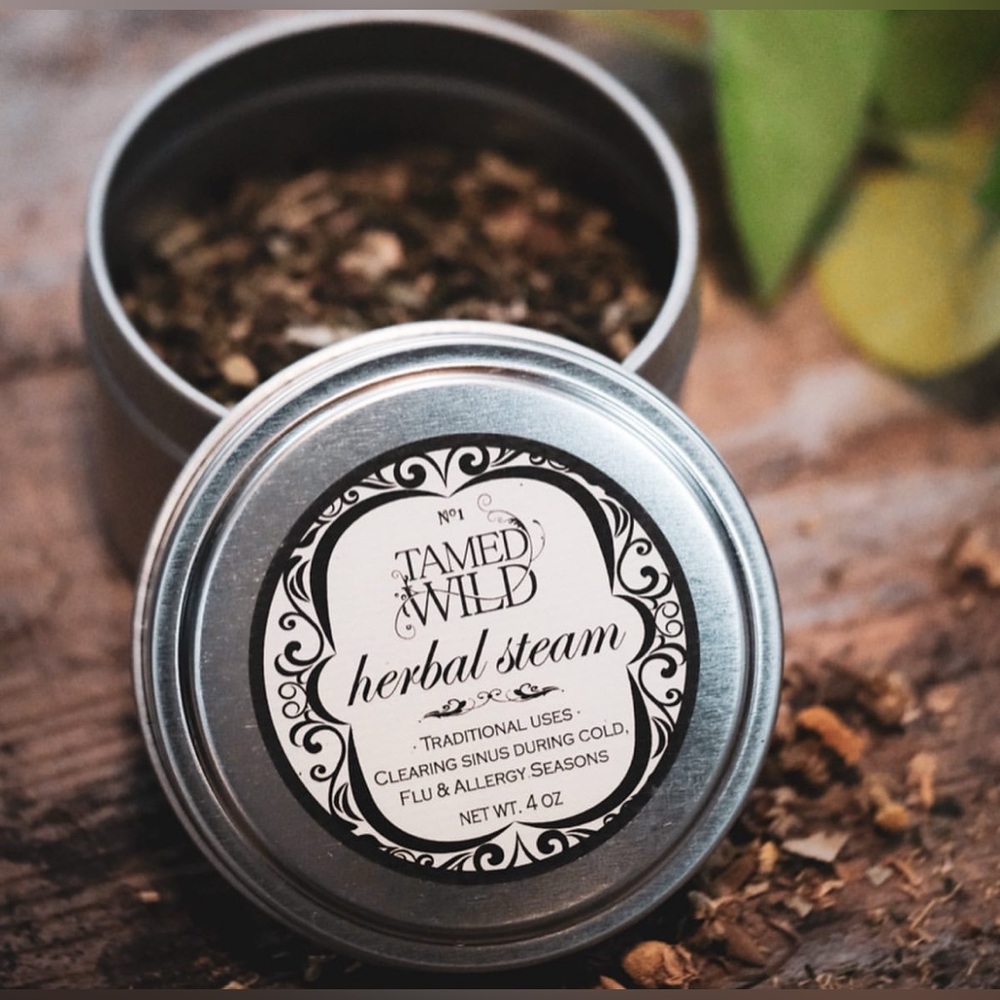 NEW 3 Tins Tamed & Wild Herbal Cold, Flu & Allergy Steam 4oz